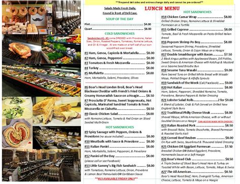 mazzaros|mazzaro's menu.